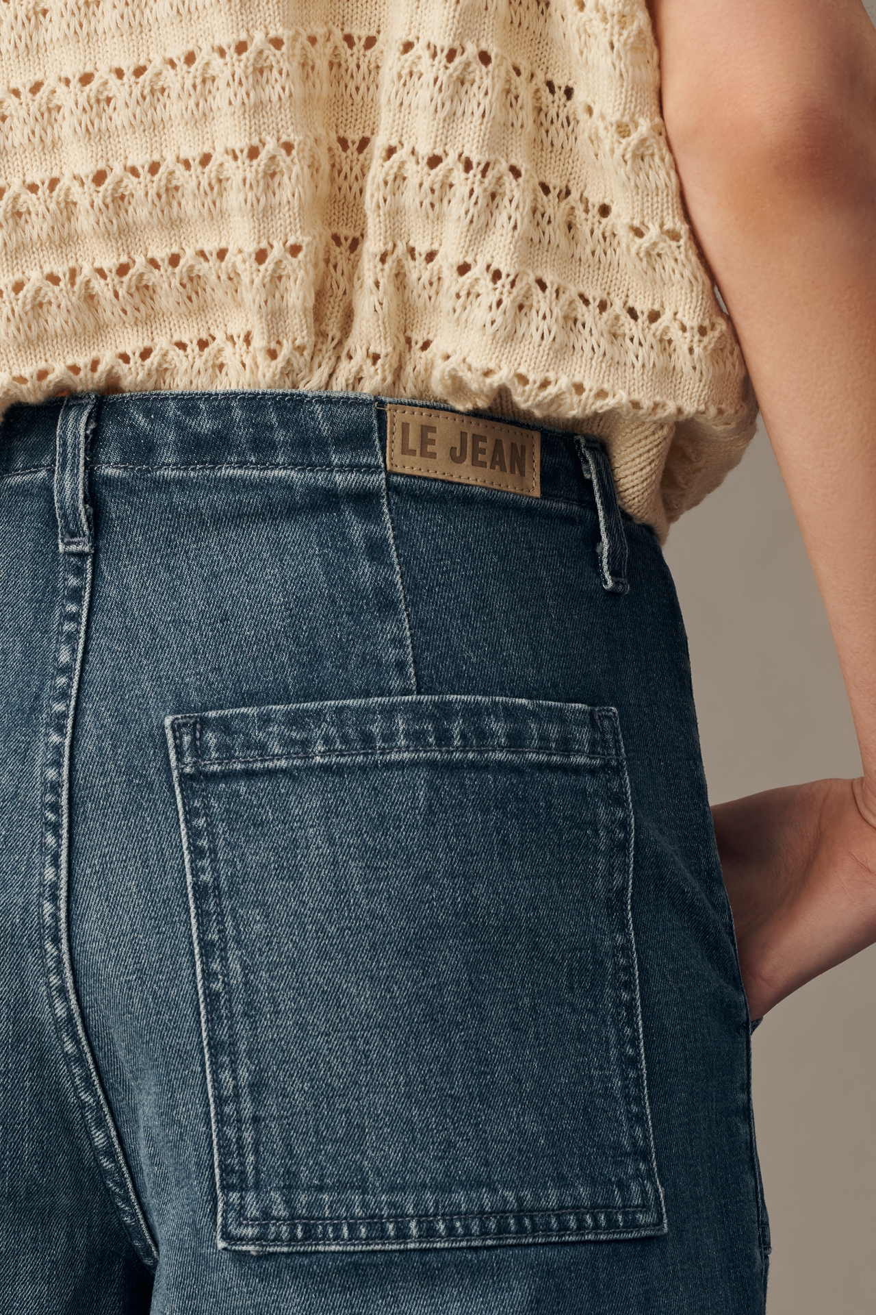 LE JEAN Petite Utility Barrel Pants