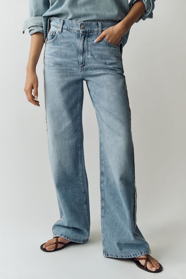 LE JEAN Bottom Column High-Rise Wide-Leg Jeans #1