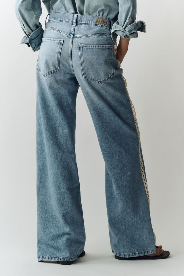 LE JEAN Bottom Column High-Rise Wide-Leg Jeans #3