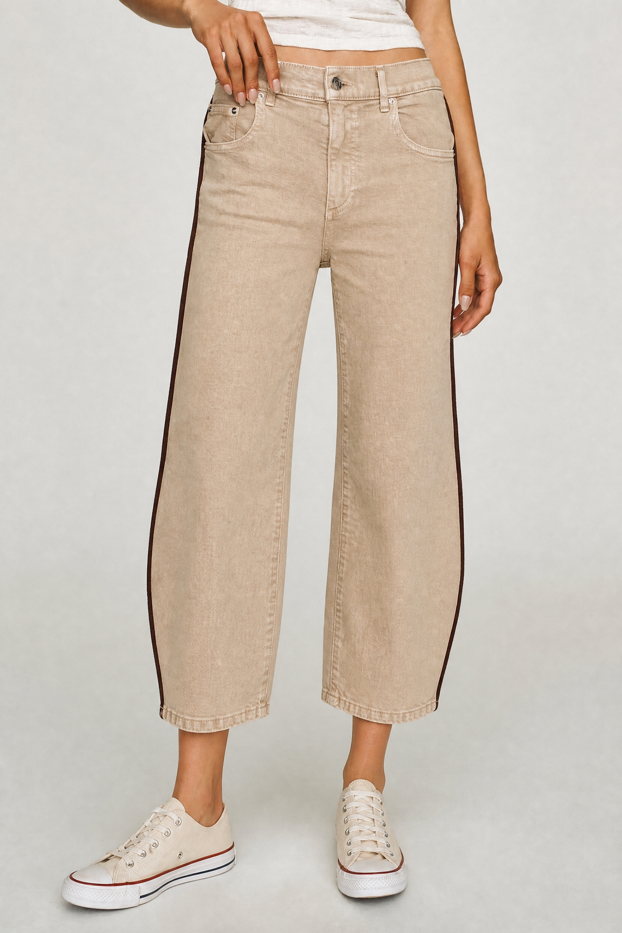 LE JEAN Sideline Nomad Mid-Rise Barrel Jeans