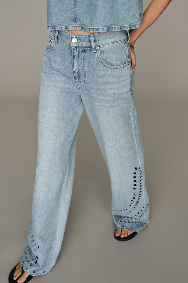 LE JEAN Alexa Boyfriend Mid Rise Relaxed Wide Leg Jeans #1