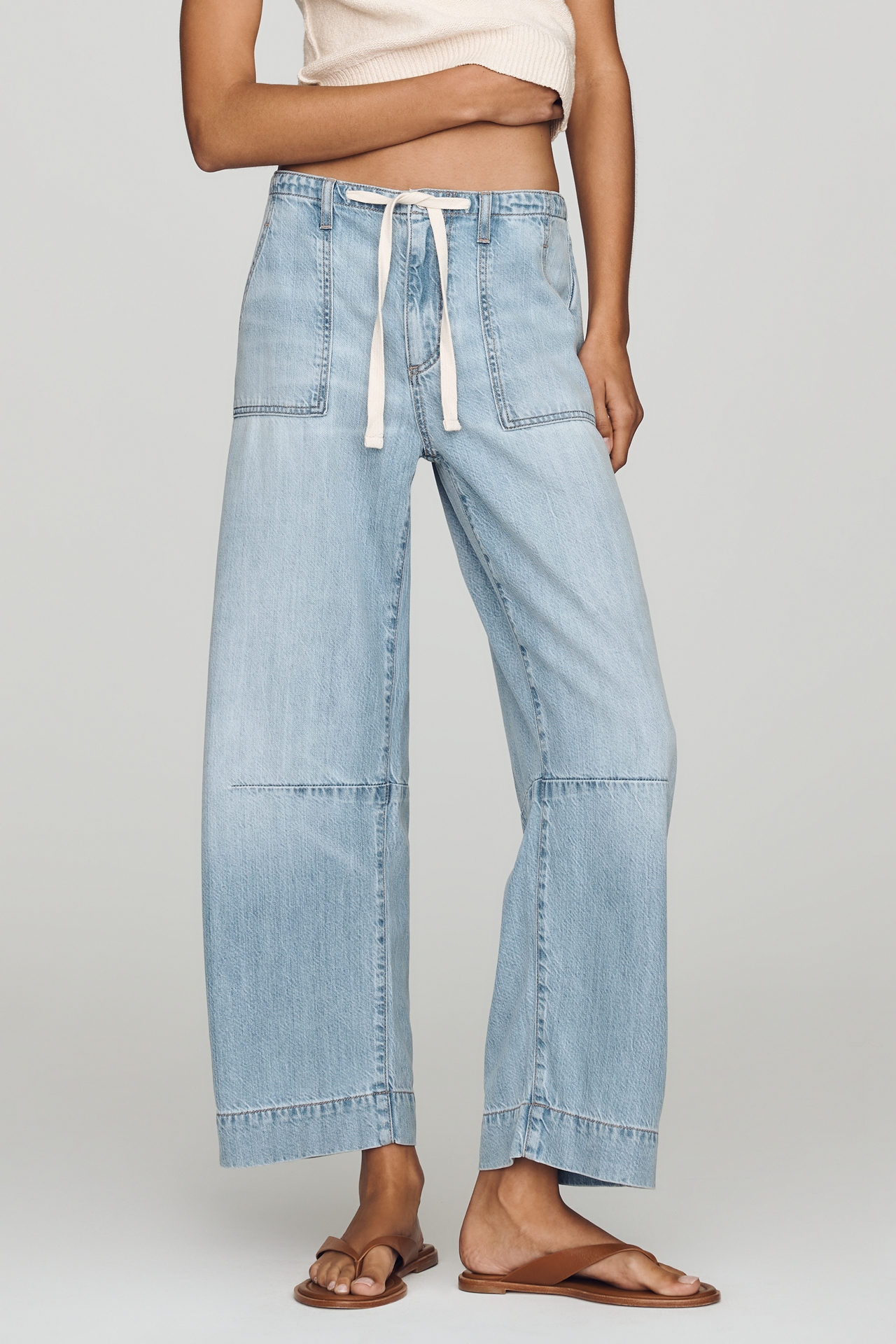 LE JEAN Weightless Utility Mid Rise Barrel Jeans