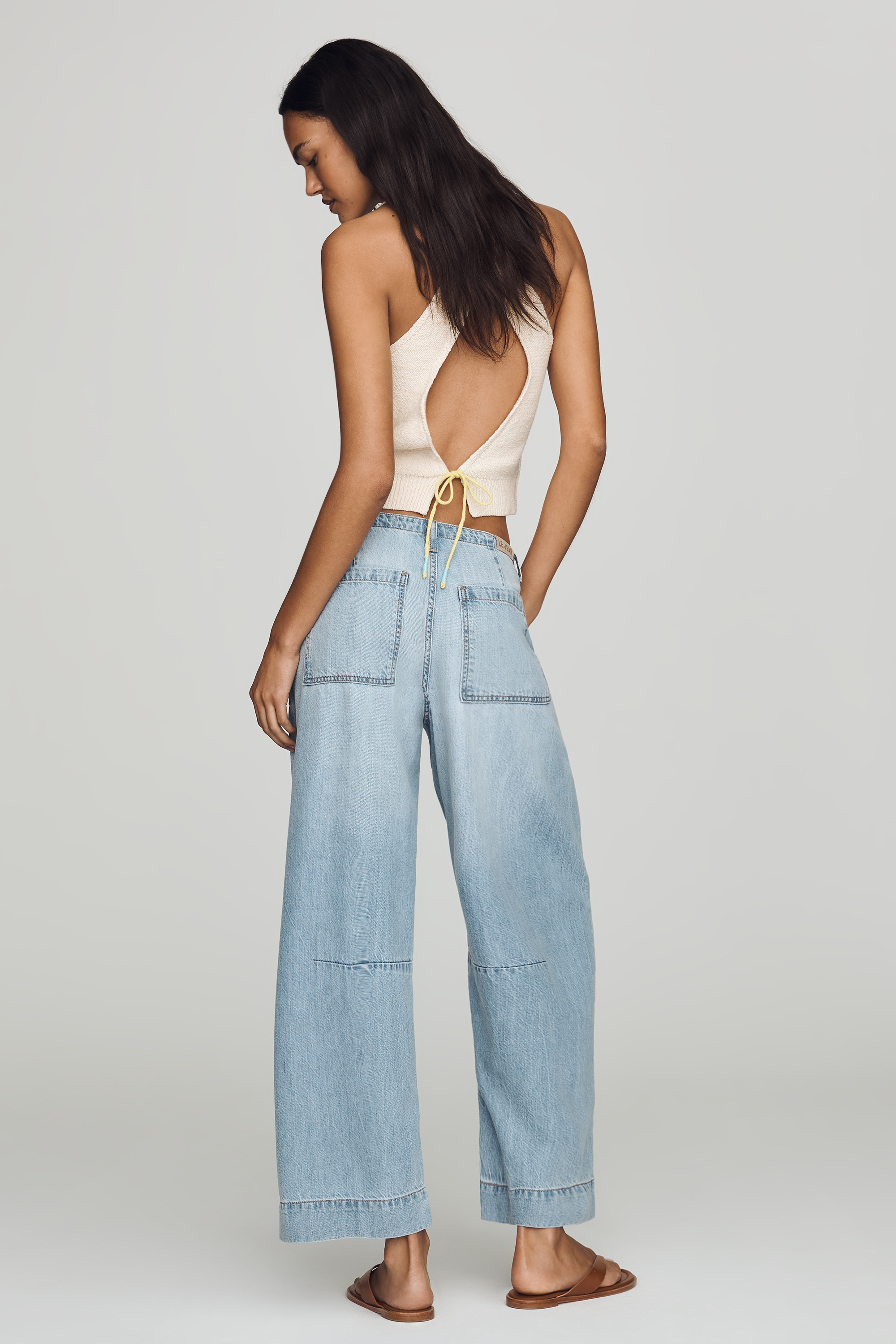 Weightless Utility Mid Rise Barrel Jeans — Image 3