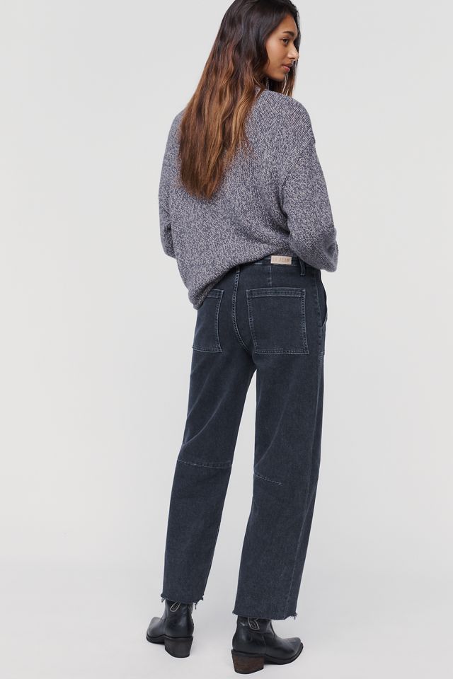LE JEAN Utility High-Rise Barrel-Leg Jeans #3