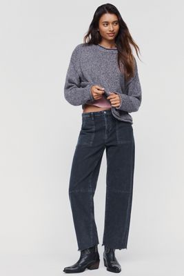 LE JEAN Utility High-Rise Barrel-Leg Jeans