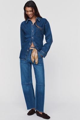 LE JEAN Utility High Rise Barrel Leg Jeans
