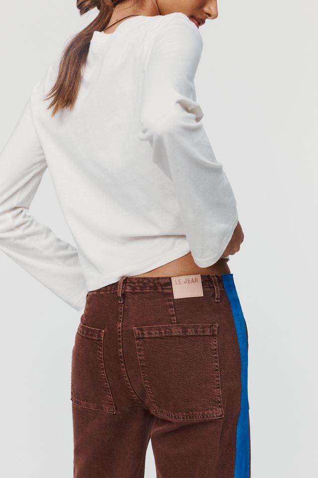 LE JEAN Track Utility Mid-Rise Tapered Jeans #3