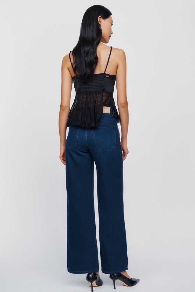 LE JEAN Column Beaded High Rise Wide Leg Jeans #4