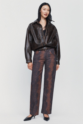 LE JEAN Cowboy Curve Mid Rise Tapered Jeans by Anthropologie