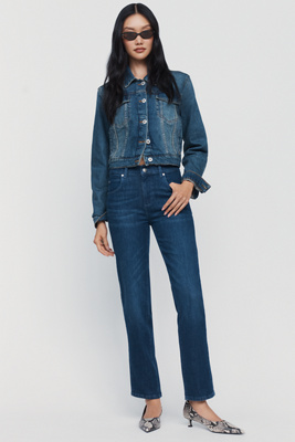 LE JEAN Slim High Rise Straight-Leg Jeans by Anthropologie