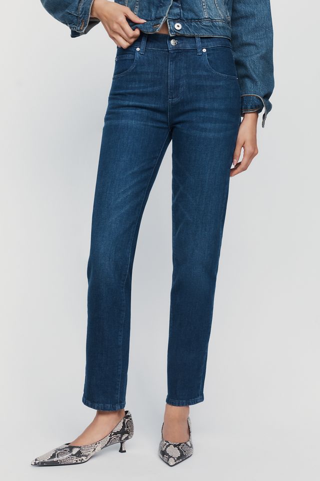 LE JEAN Slim High Rise Straight-Leg Jeans #1