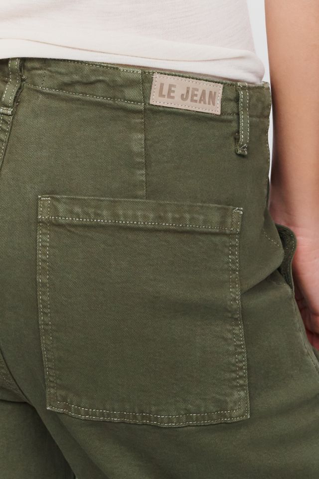 LE JEAN Petite Mid Rise Barrel Leg Utility Jeans #4