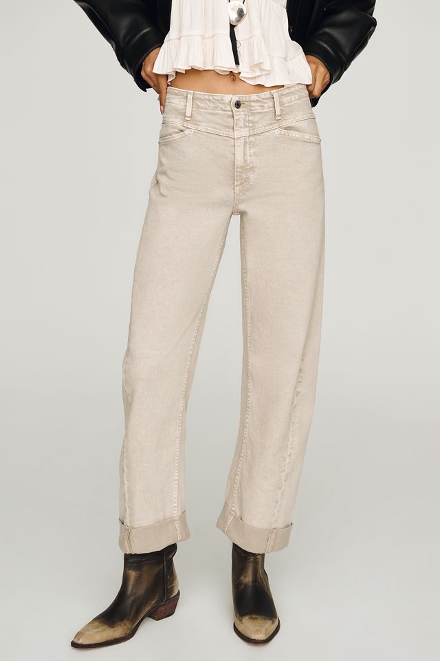 LE JEAN Selena Mid-Rise Cropped Cuffed Barrel Jeans #1