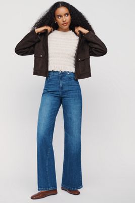 LE JEAN Column High Rise Wide Leg Jeans 