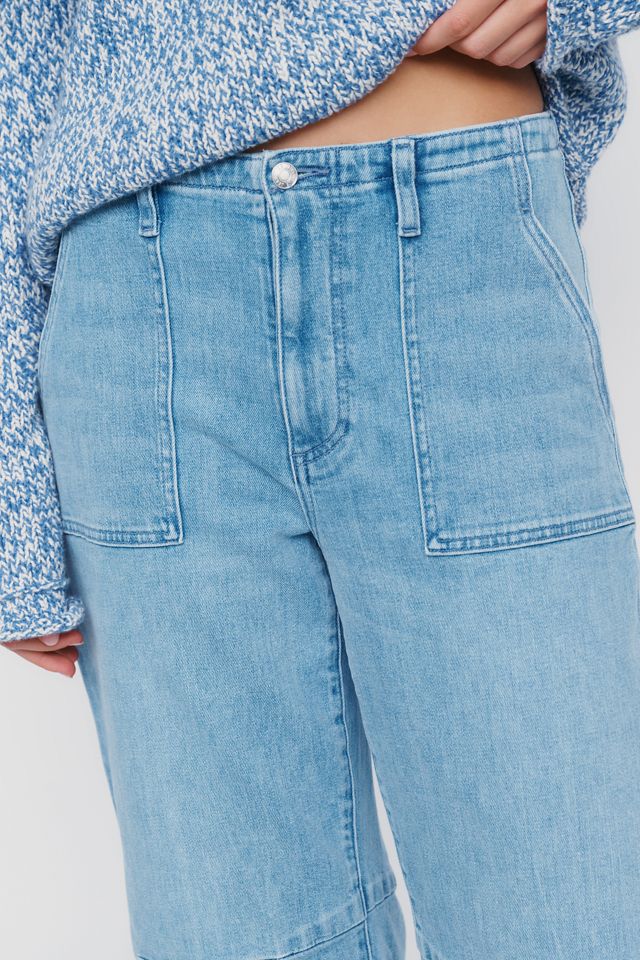 LE JEAN Petite Mid Rise Barrel Leg Utility Jeans #2