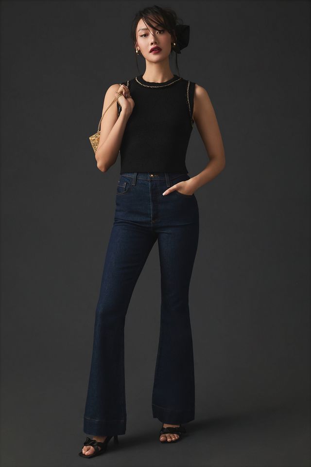 Valentina High Rise Flare Jeans - Black