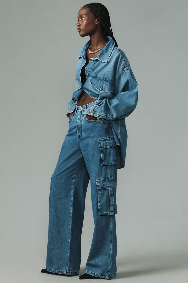 Favorite Daughter Carly High-Rise Cargo Jeans #4
