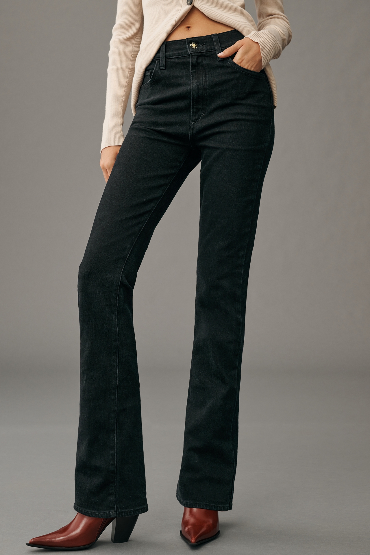 Favorite Daughter Petite Valentina Super High-Rise Mini Bootcut Jeans