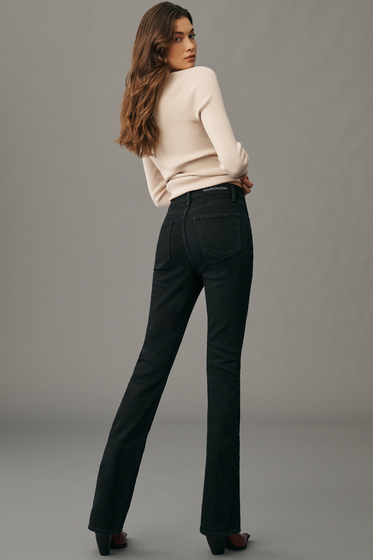 Favorite Daughter Petite Valentina Super High-Rise Mini Bootcut Jeans