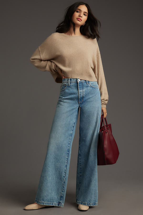 Favorite Daughter The Ollie Baggy Wide-leg Jeans In Blue