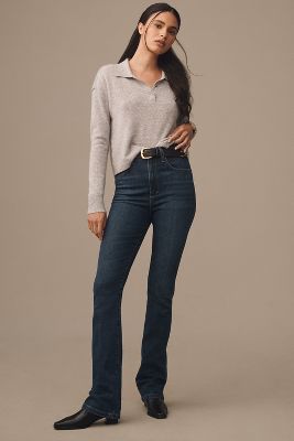 Favorite Daughter The Valentina Super High-rise Mini Bootcut Jeans In Blue