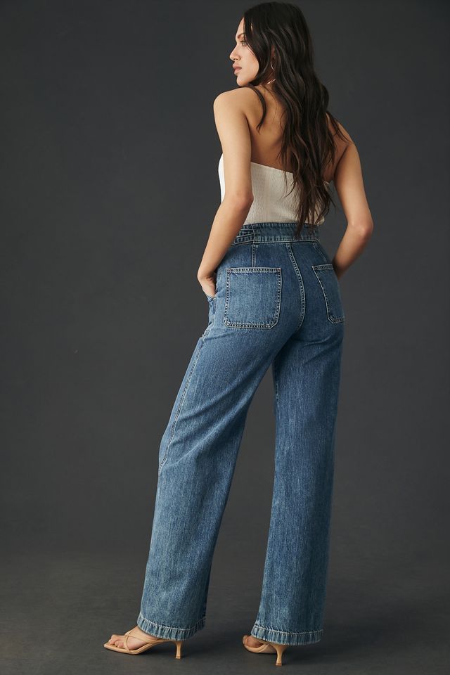 Hudson Tie-Waist High-Rise Wide-Leg Trouser Jeans #2