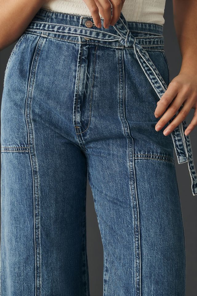 Hudson Tie-Waist High-Rise Wide-Leg Trouser Jeans #3