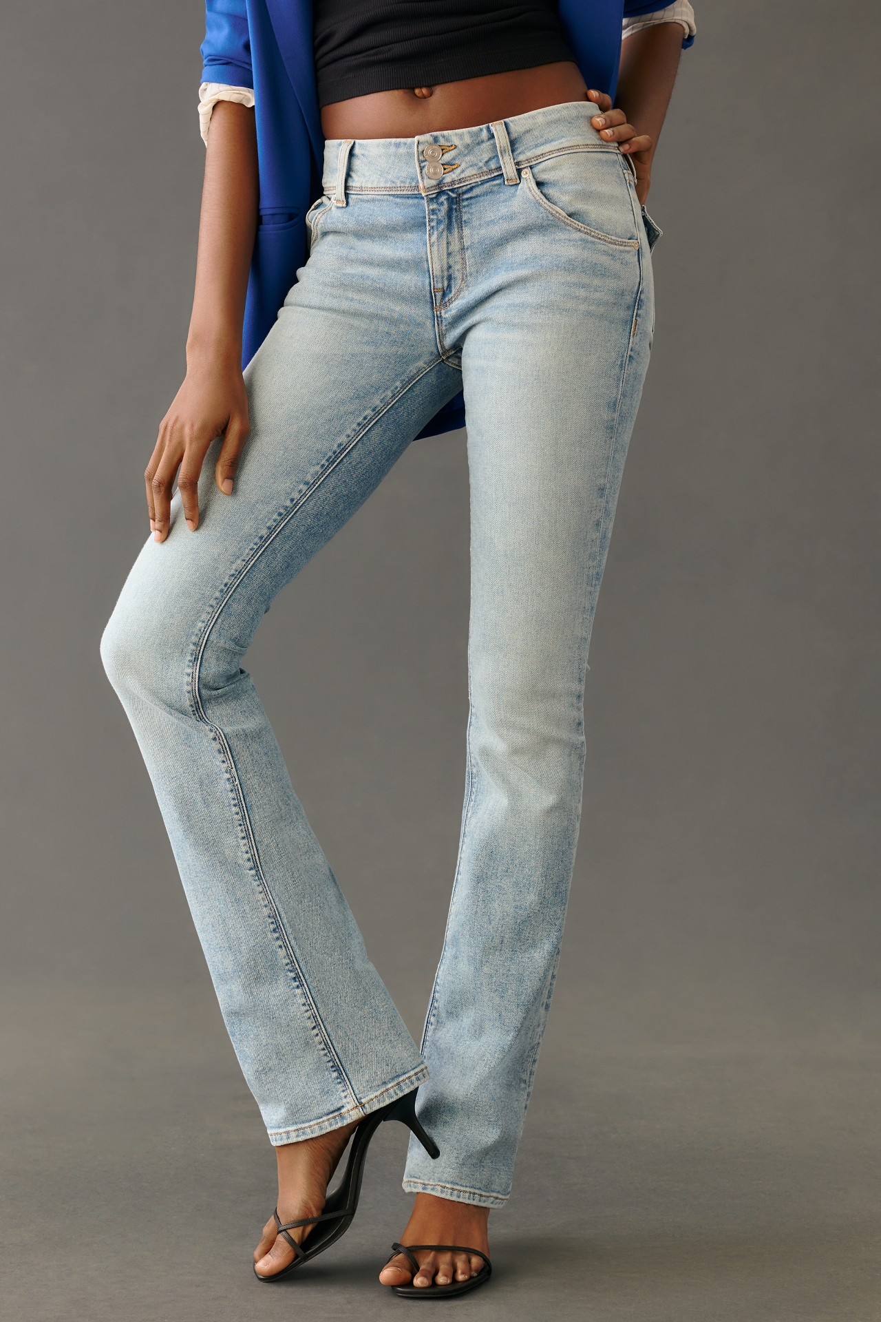 Hudson Petite Beth Mid-Rise Bootcut Jeans