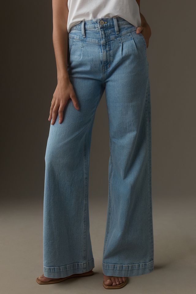 Hudson Jodie Pleated High-Rise Wide-Leg Jeans #1