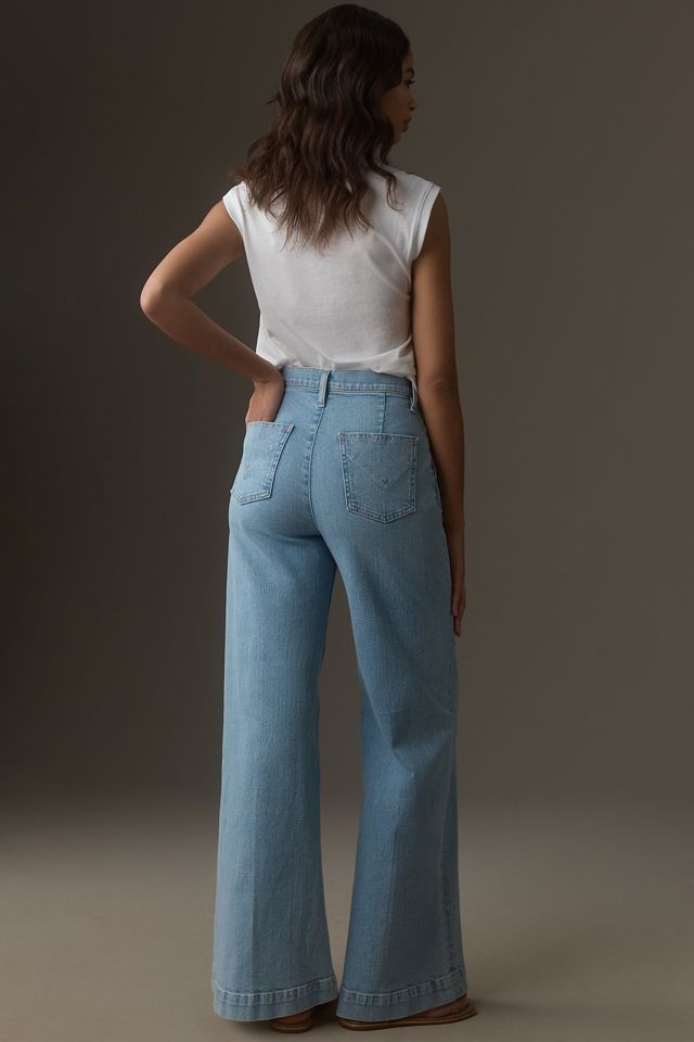Hudson Jodie Pleated High-Rise Wide-Leg Jeans #2