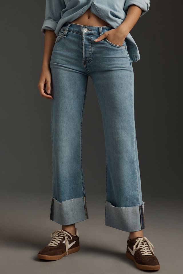 Hudson The Rosie High-Rise Wide-Leg Cuff Jeans #1
