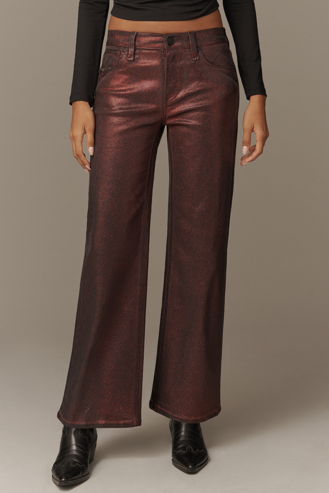 Hudson Rosie High-Rise Wide-Leg Jeans
