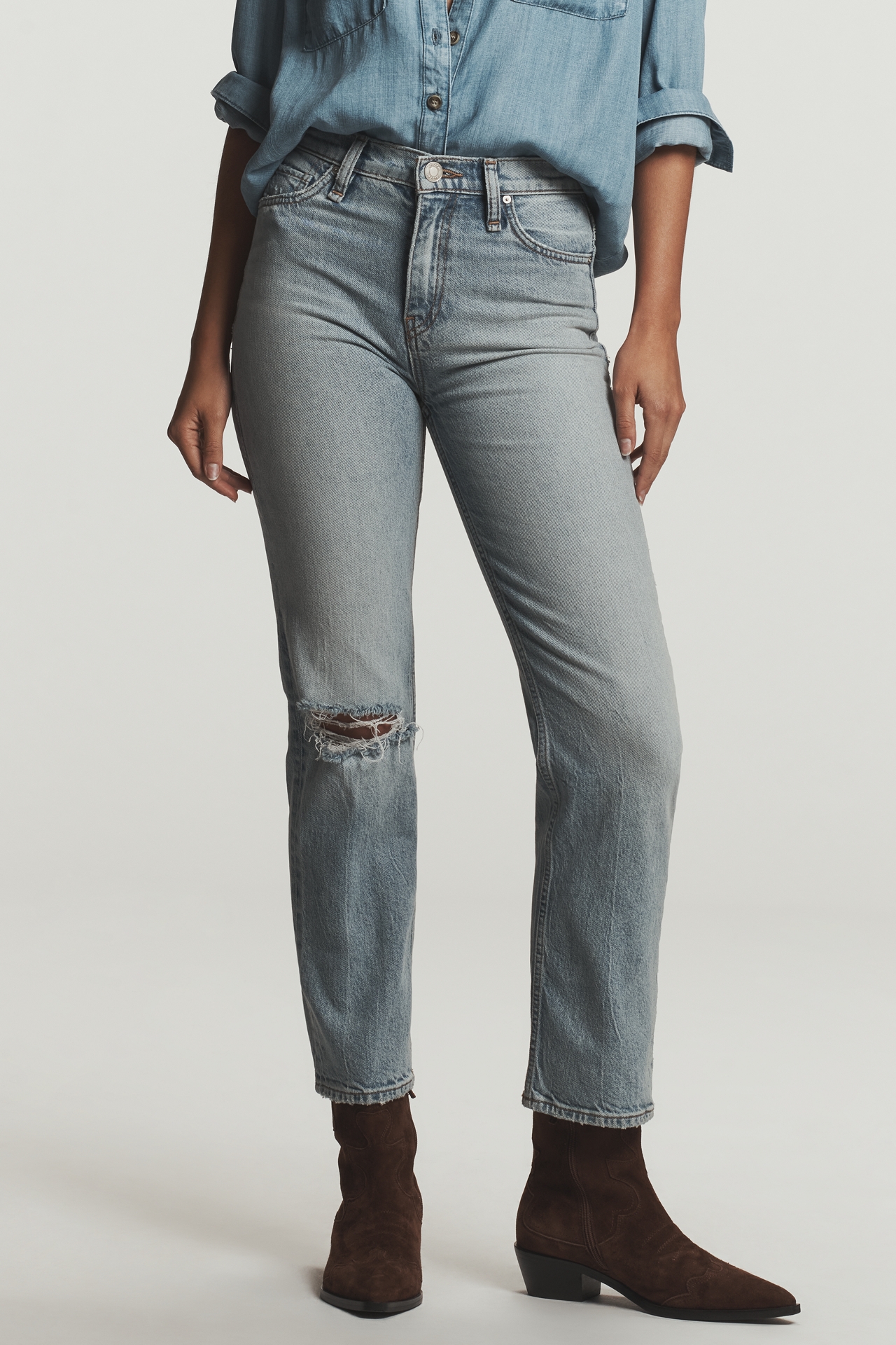 Hudson Remi High-Rise Straight-Leg Ankle Jeans