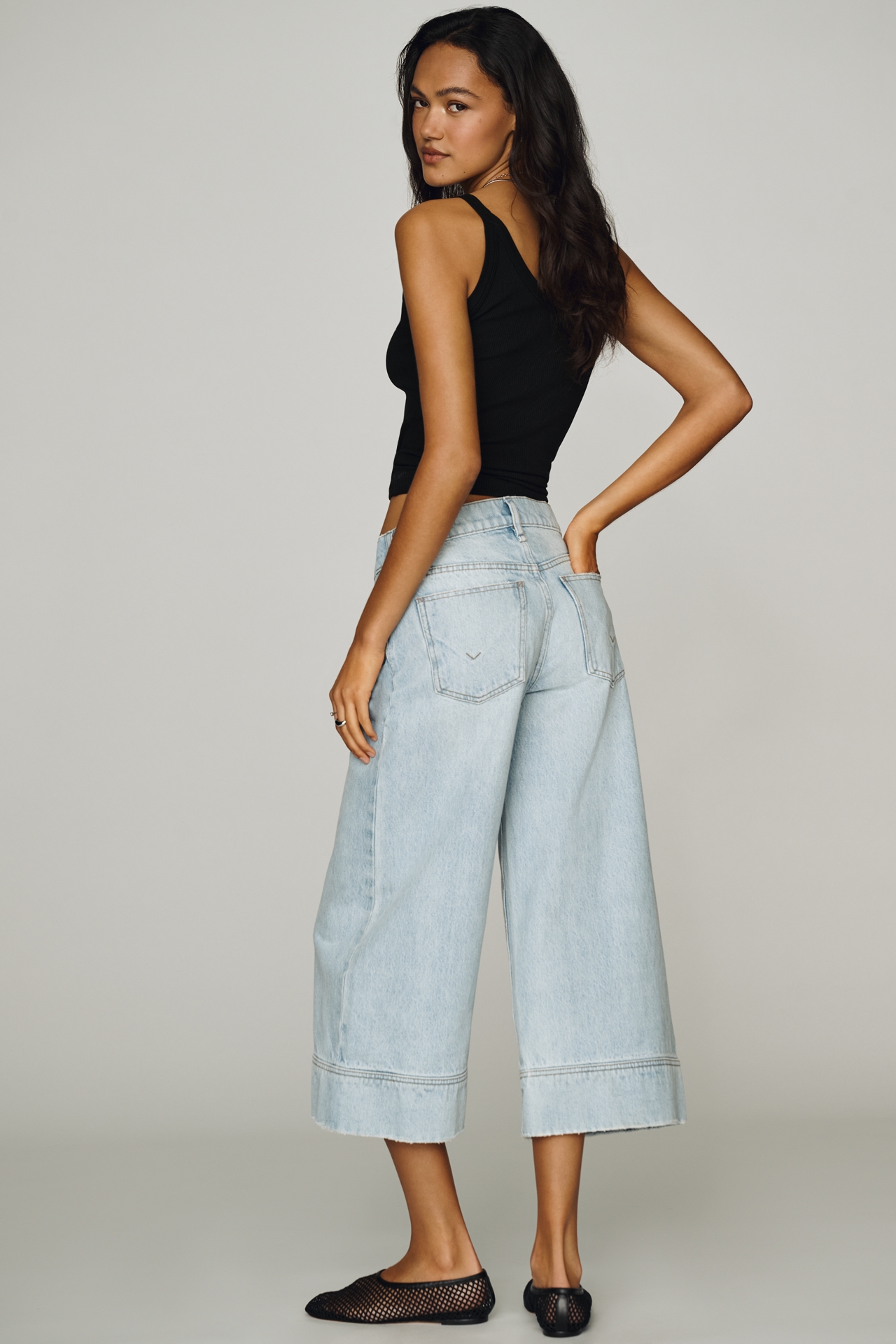 Hudson Noa Mid-Rise Relaxed Culotte Jeans