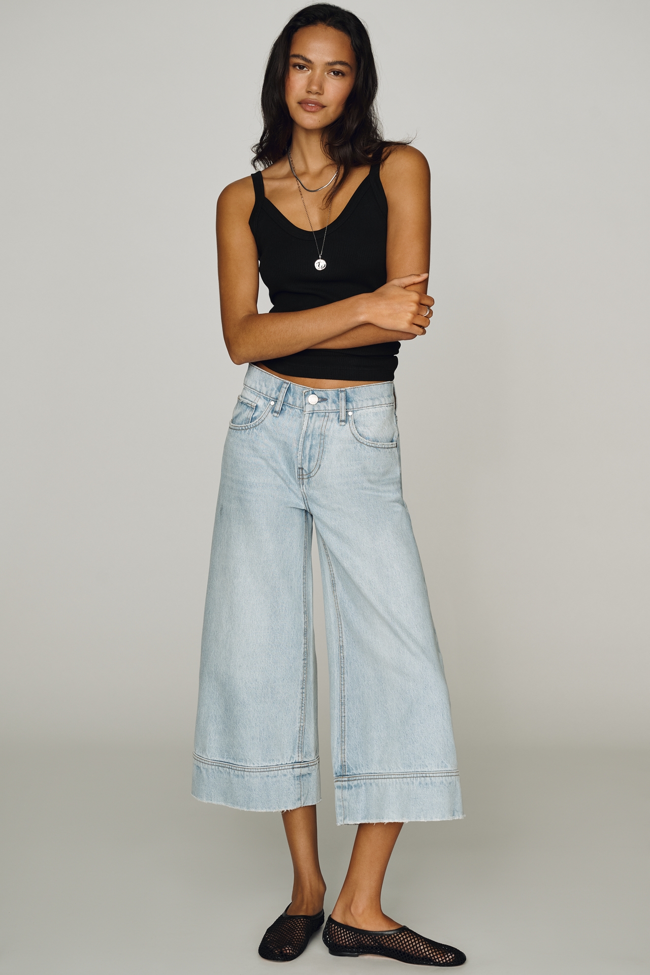 Hudson Noa Mid-Rise Relaxed Culotte Jeans