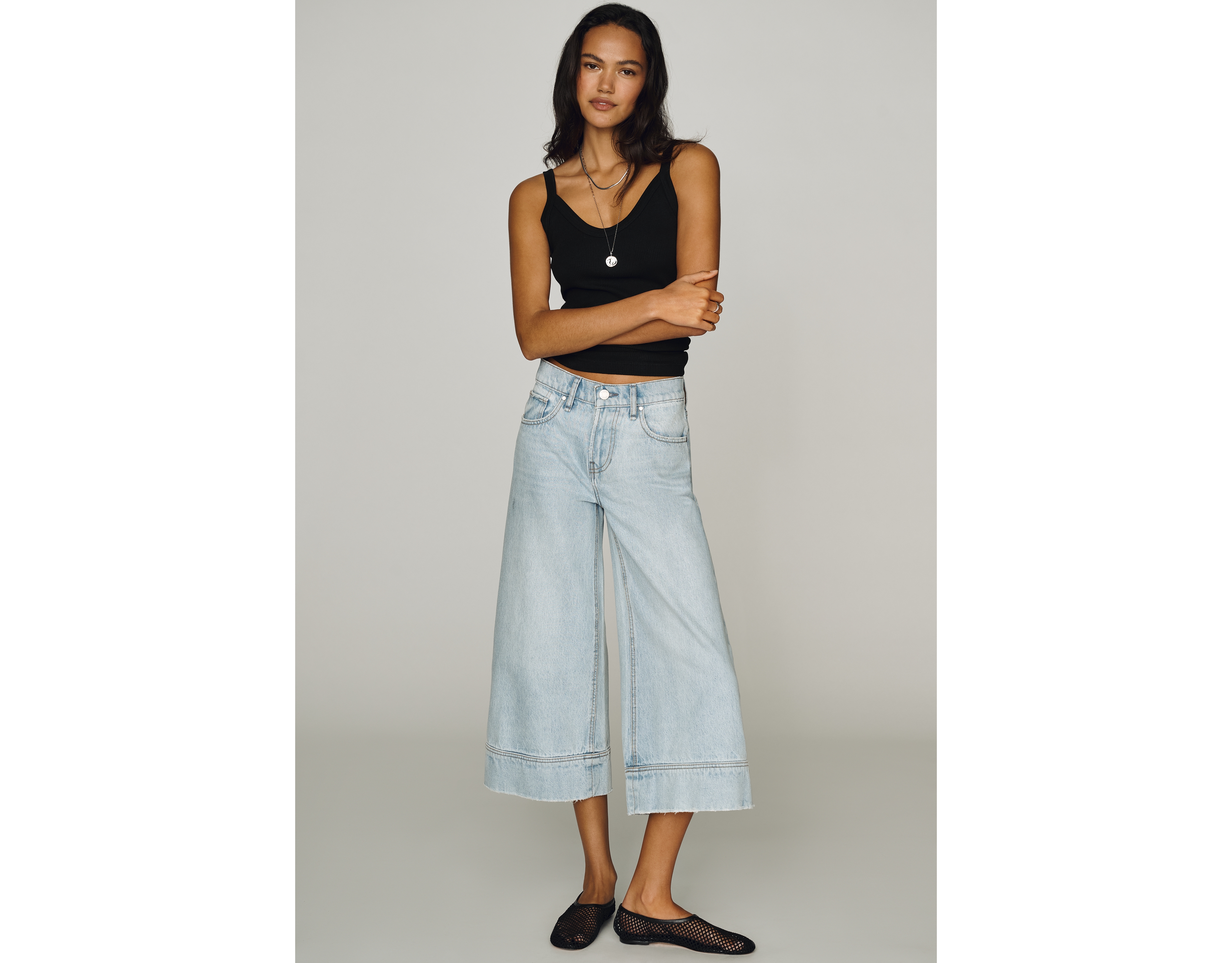 Hudson Noa Mid-Rise Relaxed Culotte Jeans