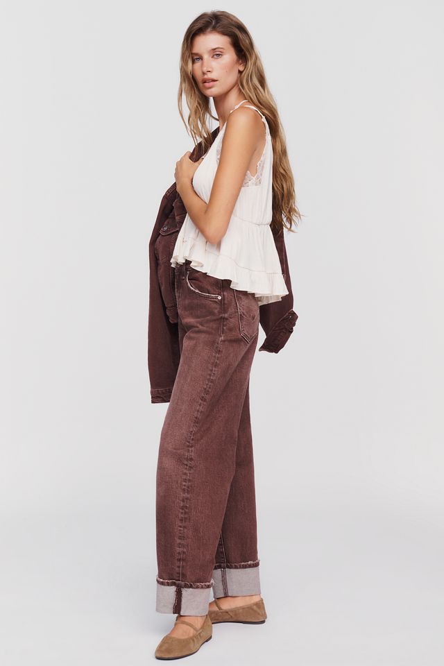 Hudson Aria High Rise Cuffed Tapered Jeans #1