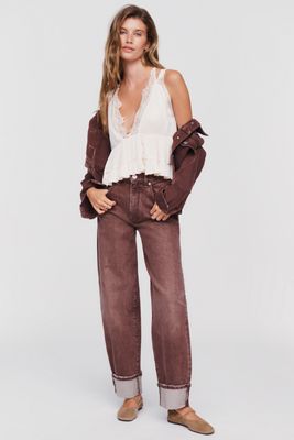 Hudson Aria High Rise Cuffed Tapered Jeans