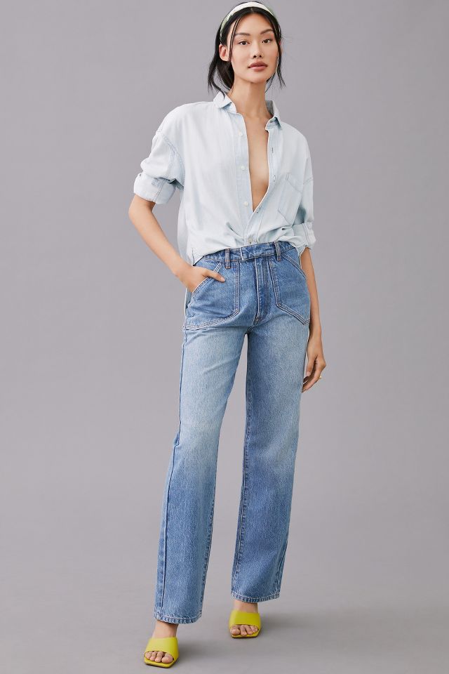 Triarchy Ms. Keaton Farmstand High-Rise Tapered Jeans | Anthropologie