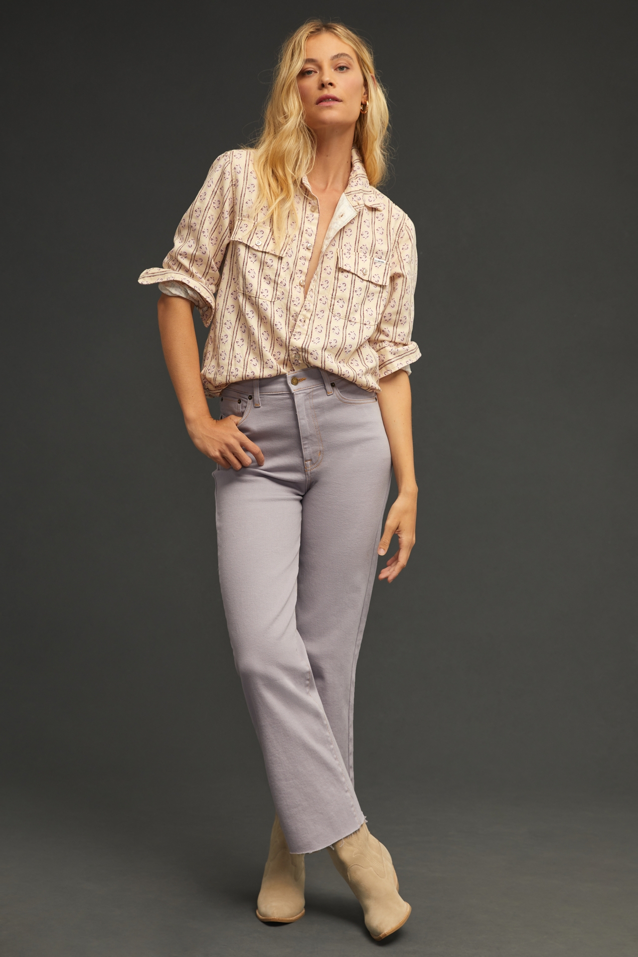 Modern American High-Rise Wide-Leg Jeans