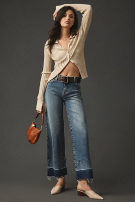 Fidelity Denim Malibu Crop Wide-Leg Jeans Anthropologie