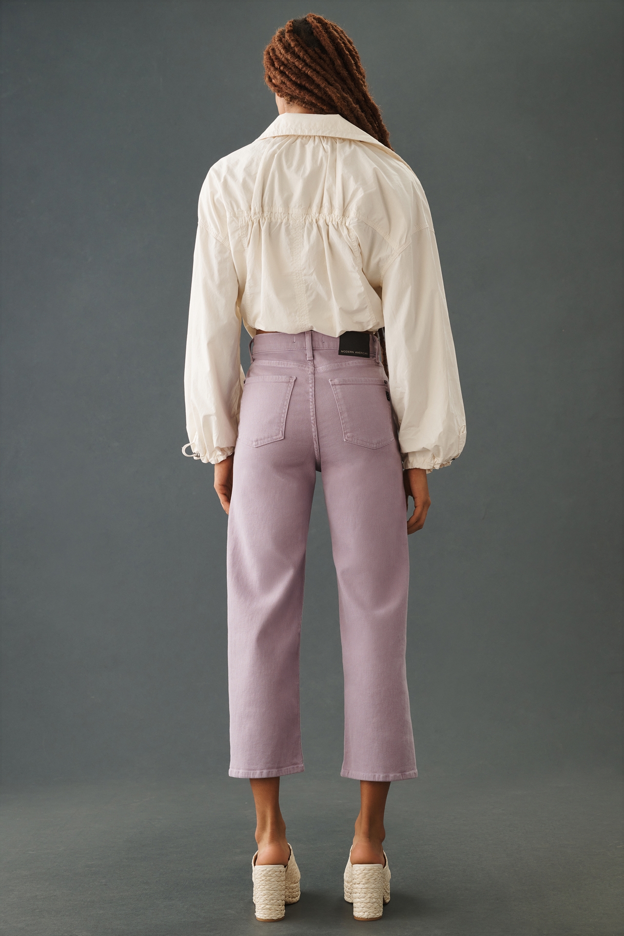 Modern American Savannah High-Rise Wide-Leg Crop Jeans