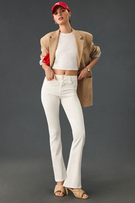 Fidelity Denim Lily High Waist Slim Bootcut Jeans In White