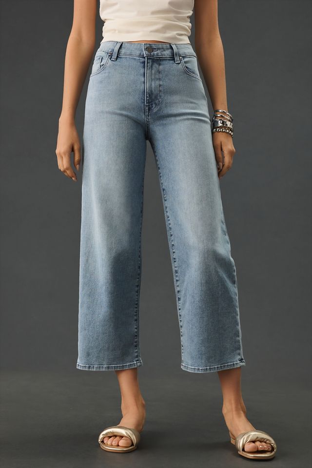 Fidelity Denim Malibu High-Rise Wide-Leg Crop Jeans #1