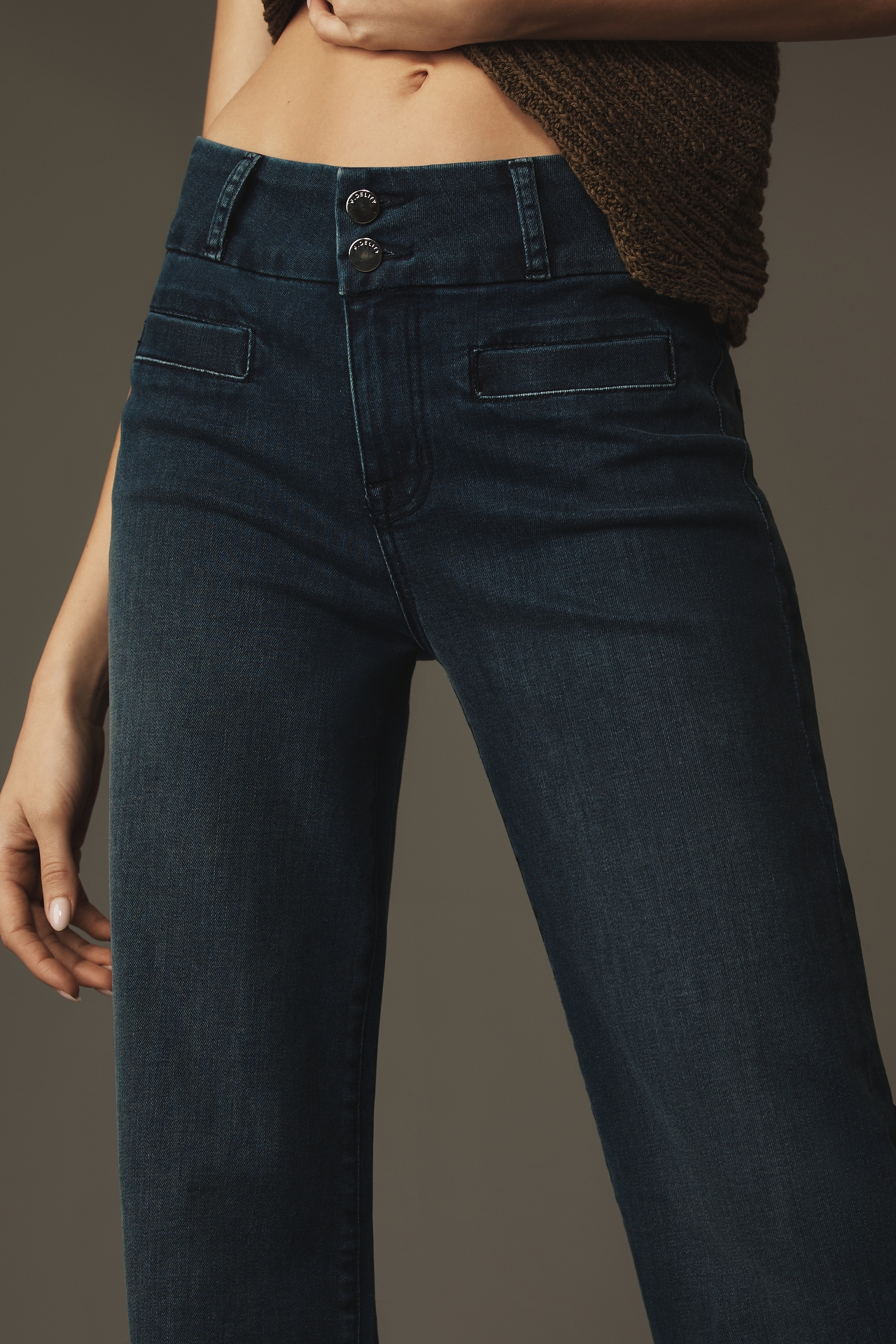 Fidelity Denim Aloe Mid-Rise Flare Jeans