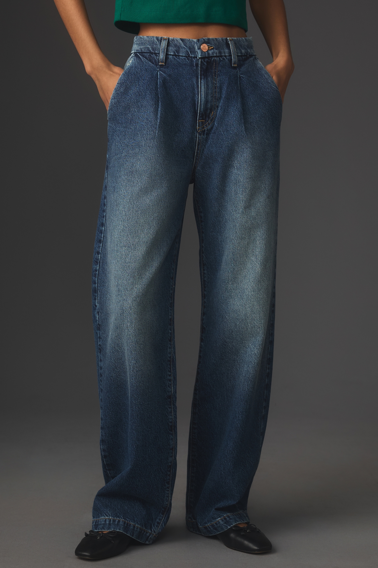 Modern American Castro High-Rise Wide-Leg Crop Jeans