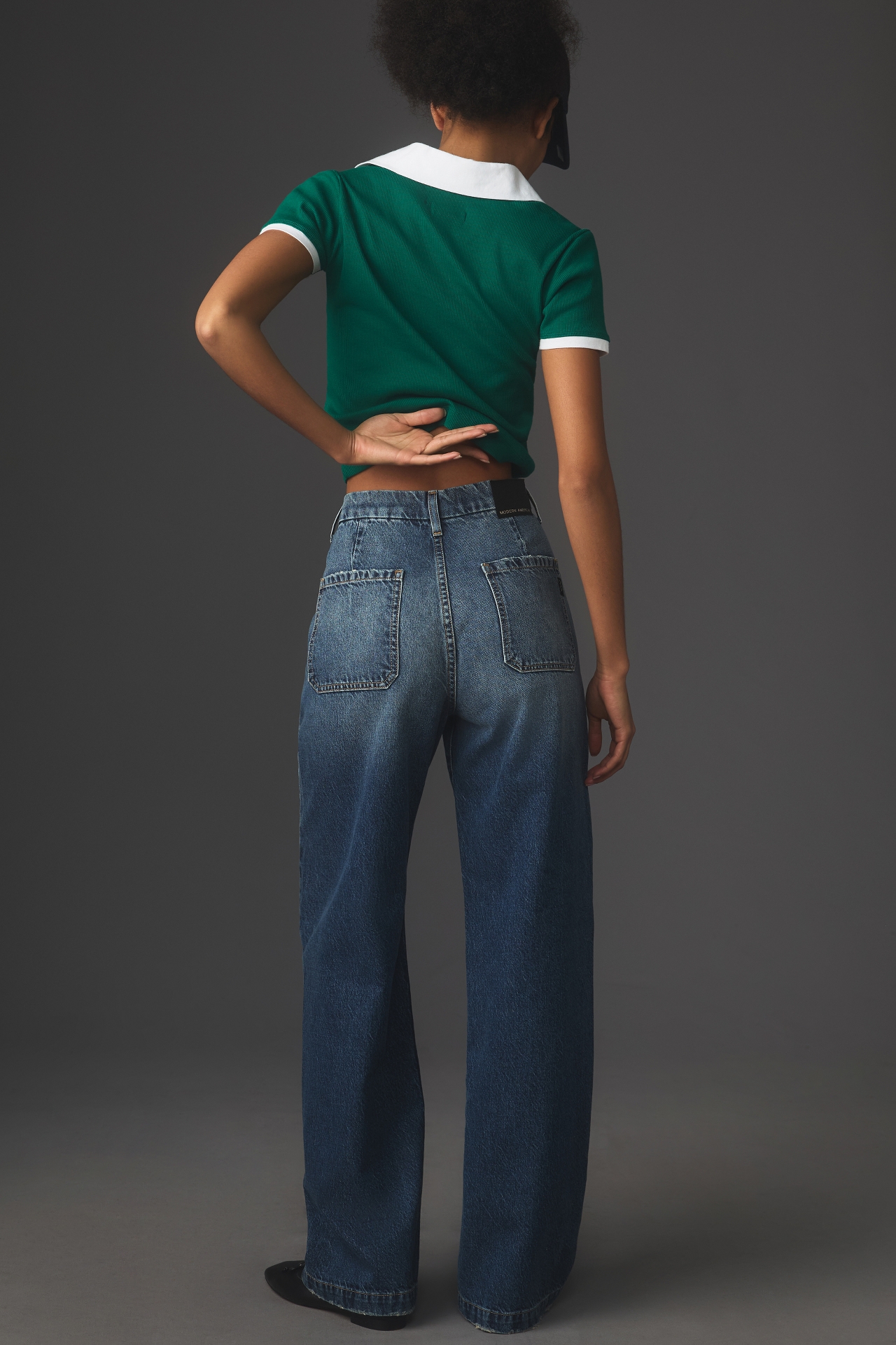 Modern American Castro High-Rise Wide-Leg Crop Jeans