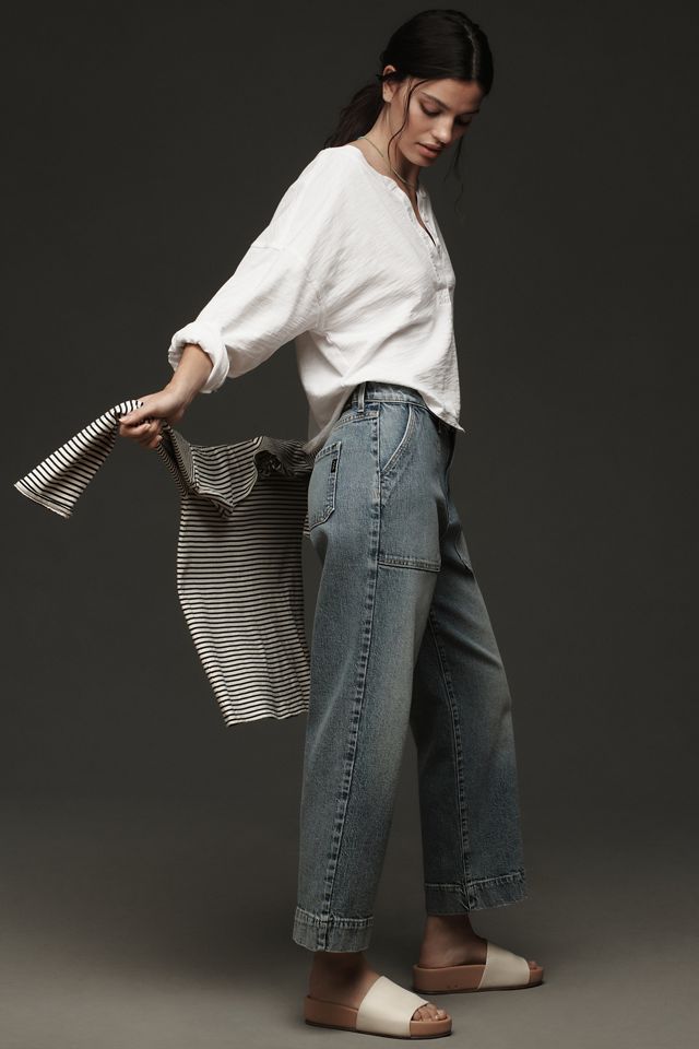 Modern American Farrah Crop High-Rise Wide-Leg Jeans #4