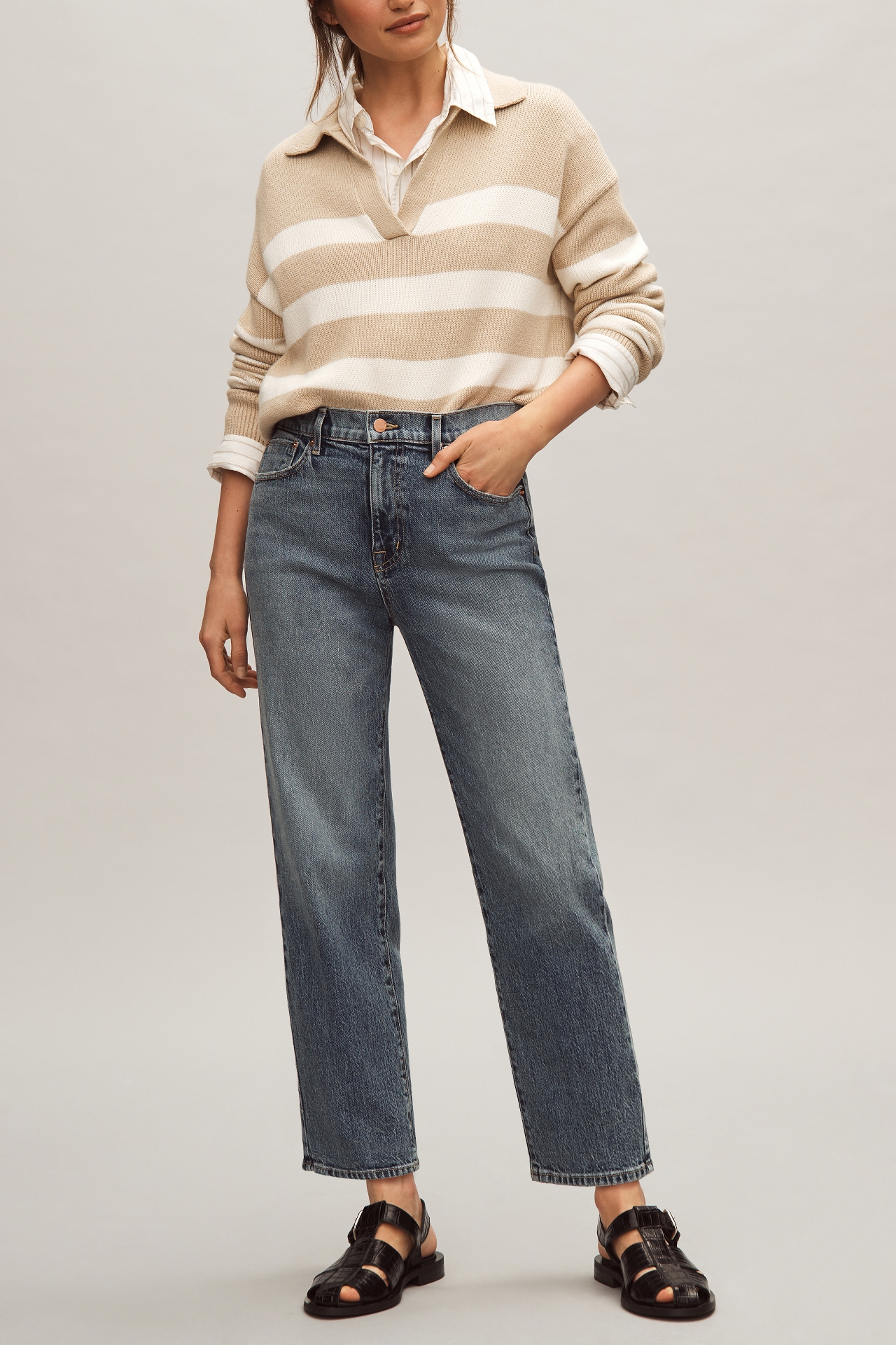 Modern American Highland High-Rise Straight-Leg Jeans