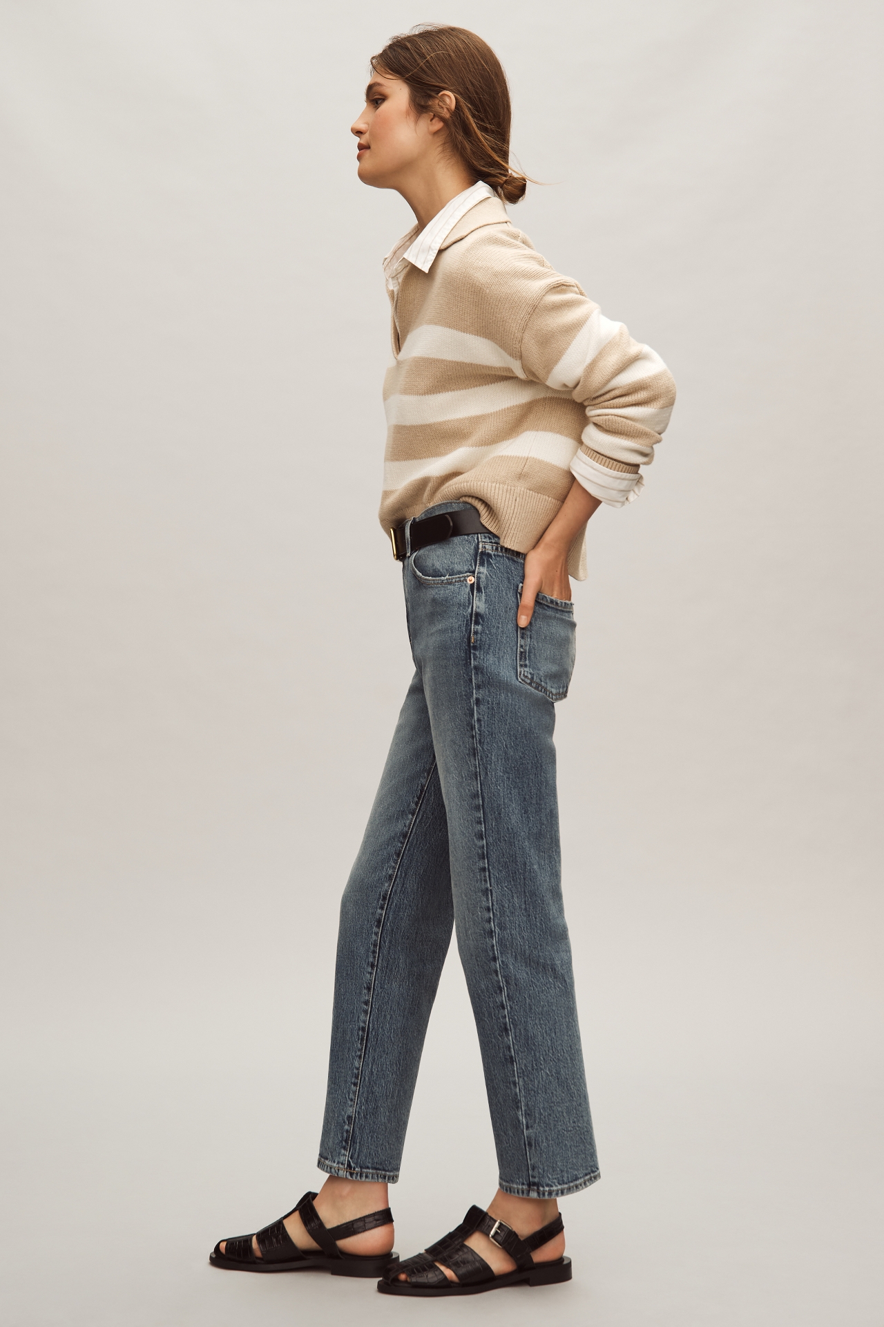 Modern American Highland High-Rise Straight-Leg Jeans